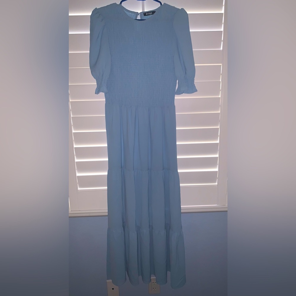 Pale Blue Maxi Dress. Size Medium